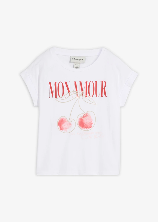T-shirt 100% coton, Couleur: blanc