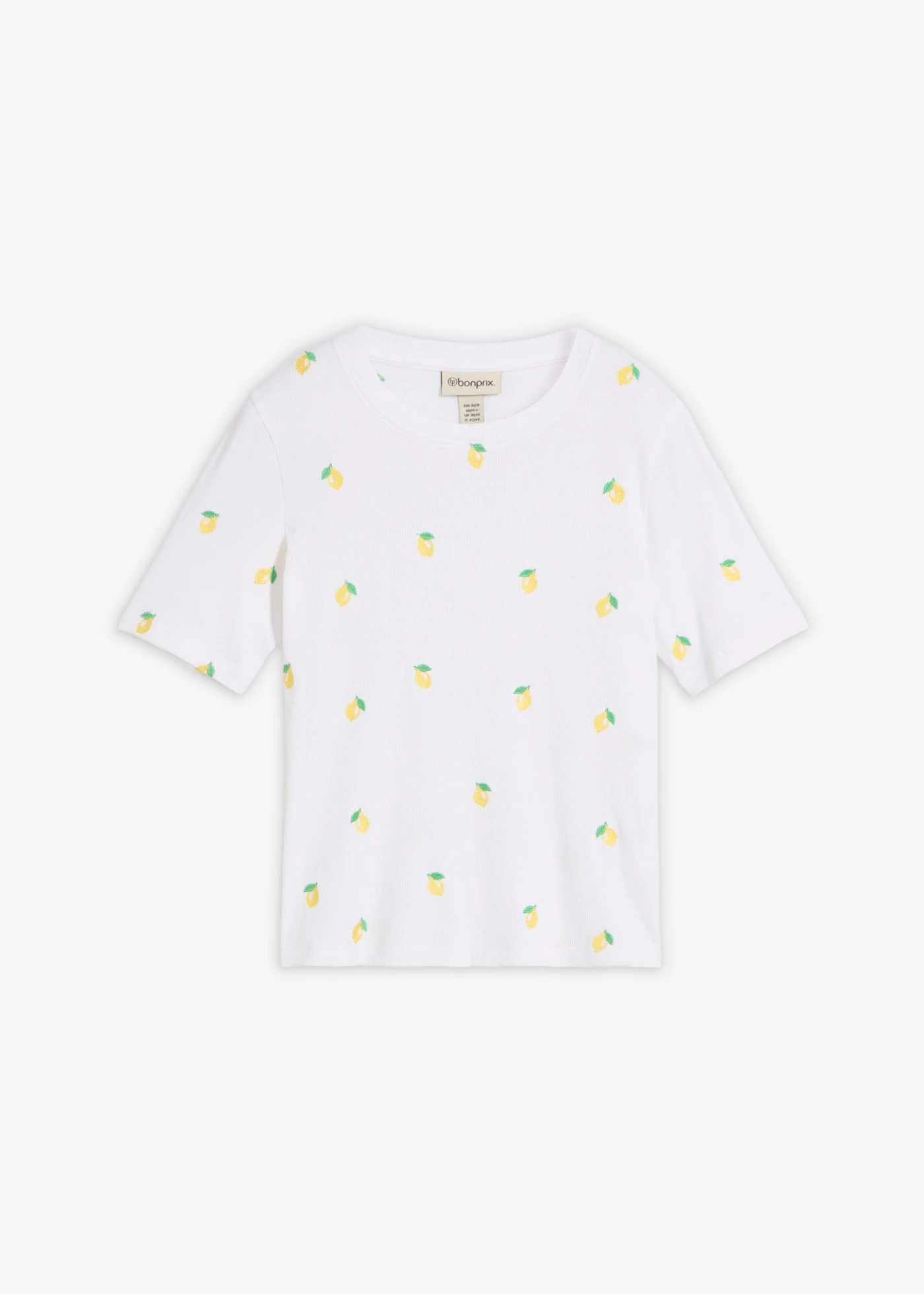 Tričko z čistej bio bavlny, vrúbkované, s výšivkou • biela • obchod bonprix