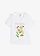 T-shirt 100% coton, Couleur: blanc/nectarine/vert poire/rouille