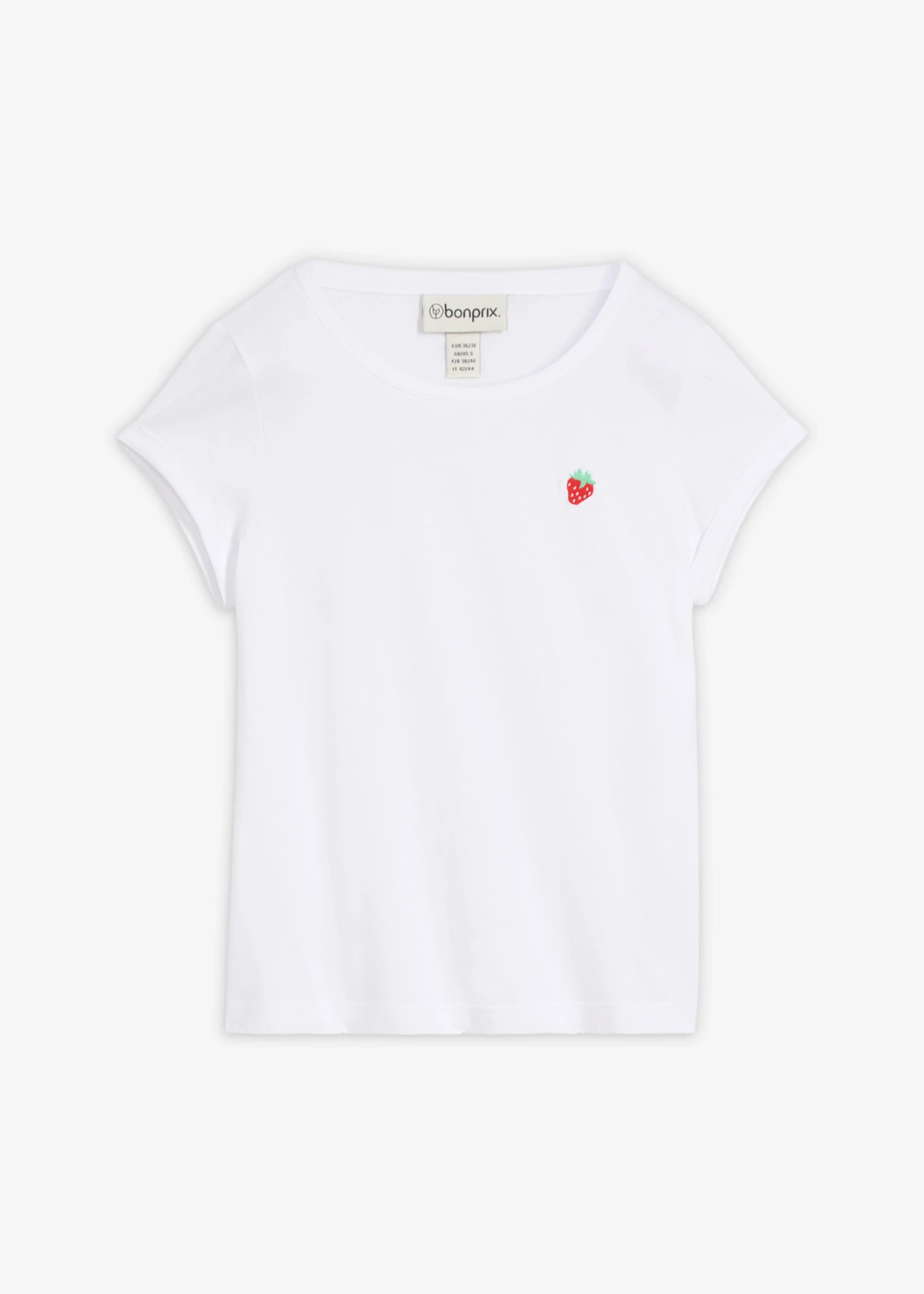 T-shirt z czystej bawełny • biały • sklep bonprix