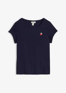 T-shirt 100% coton, Couleur: bleu foncé