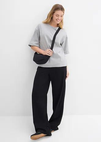 Oversized shirt van puur, zwaar biologisch katoen, Kleur: lichtgrijs gemêleerd