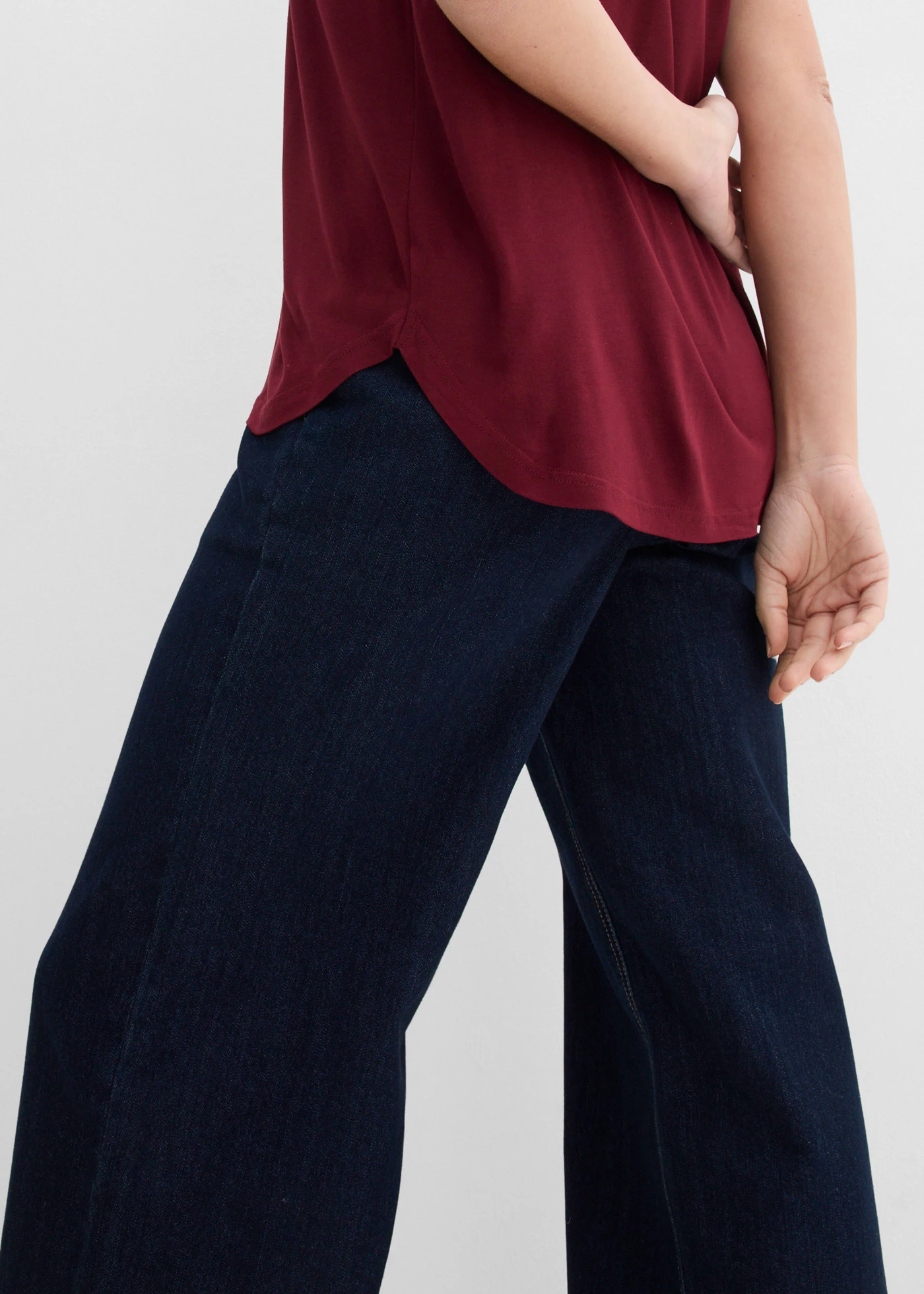 T-shirt long en viscose douce • rouge érable • Boutique bonprix