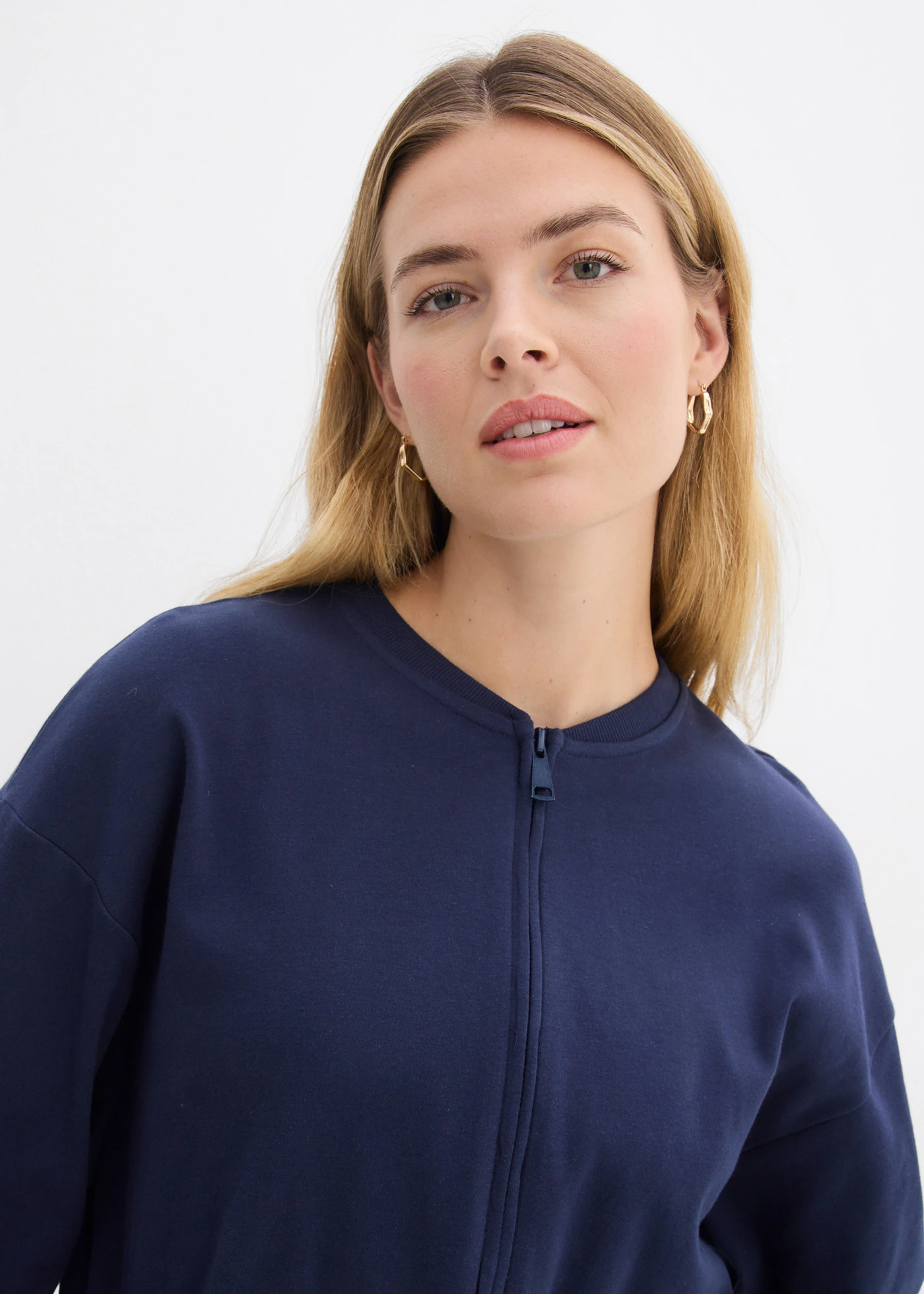 Gilet sweat 100% coton • bleu foncé • Boutique bonprix