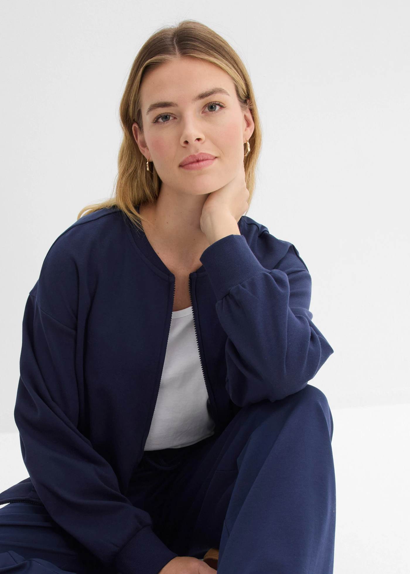 Jachetă casual 100% din bumbac • bleumarin • magazin bonprix