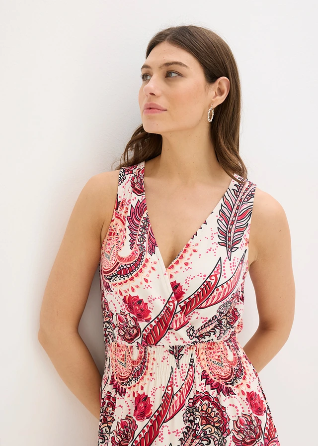 Maxi jurk van een zachte viscosemix • wolwit/fuchsia paisley • product-page.page-title-suffix