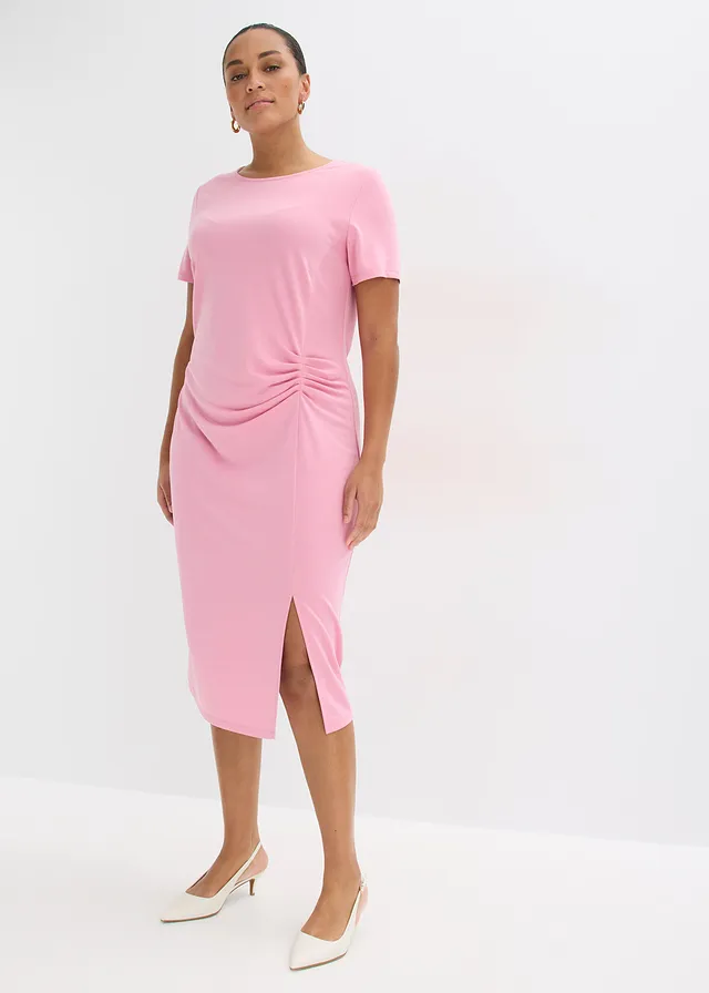Robe en jersey de viscose mélangée, Couleur: orchidée fumé