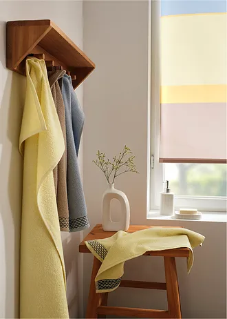 Serviette de toilette pur coton • gris clair • Boutique bonprix