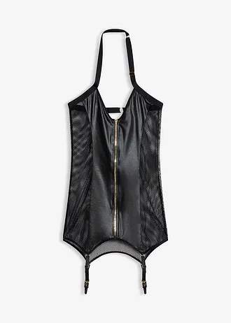 Sexy jurk met jarretelles en ritssluiting • zwart • bonprix online shop