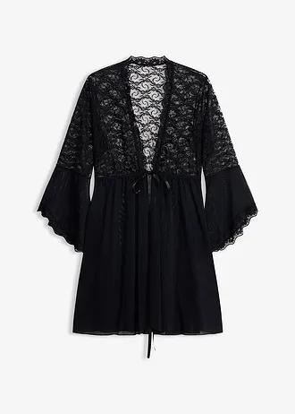 Kimono et string (ens. 2 pces), Couleur: noir