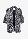 Lange blazer met print, Kleur: zwart met print