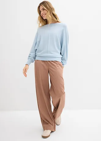 Trui met vleermuismouwen, Kleur: poederblauw