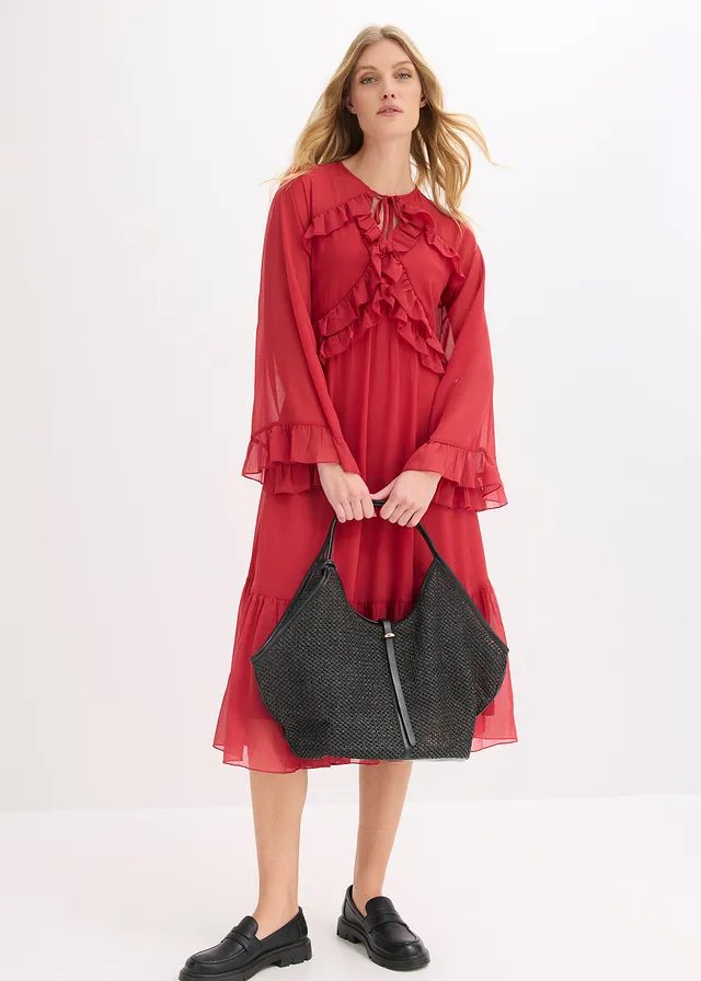 Mesh shopper met uitneembare binnenzak, Kleur: zwart