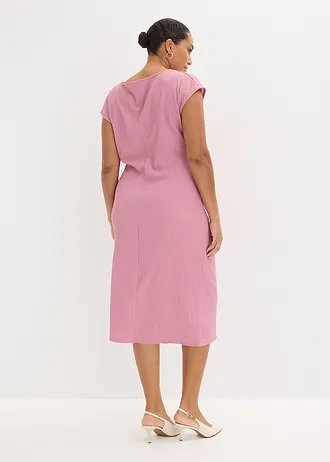 Shirtjurk van gestructureerde crêpe, Kleur: mauve