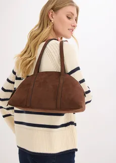 Kabelka Crossbody vo velúrovom vzhľade • kapučínová • obchod bonprix