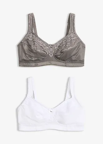 Tehermentesítő melltartó merevítő nélkül, kipárnázott vállpántokkal (2 db-os csomag)