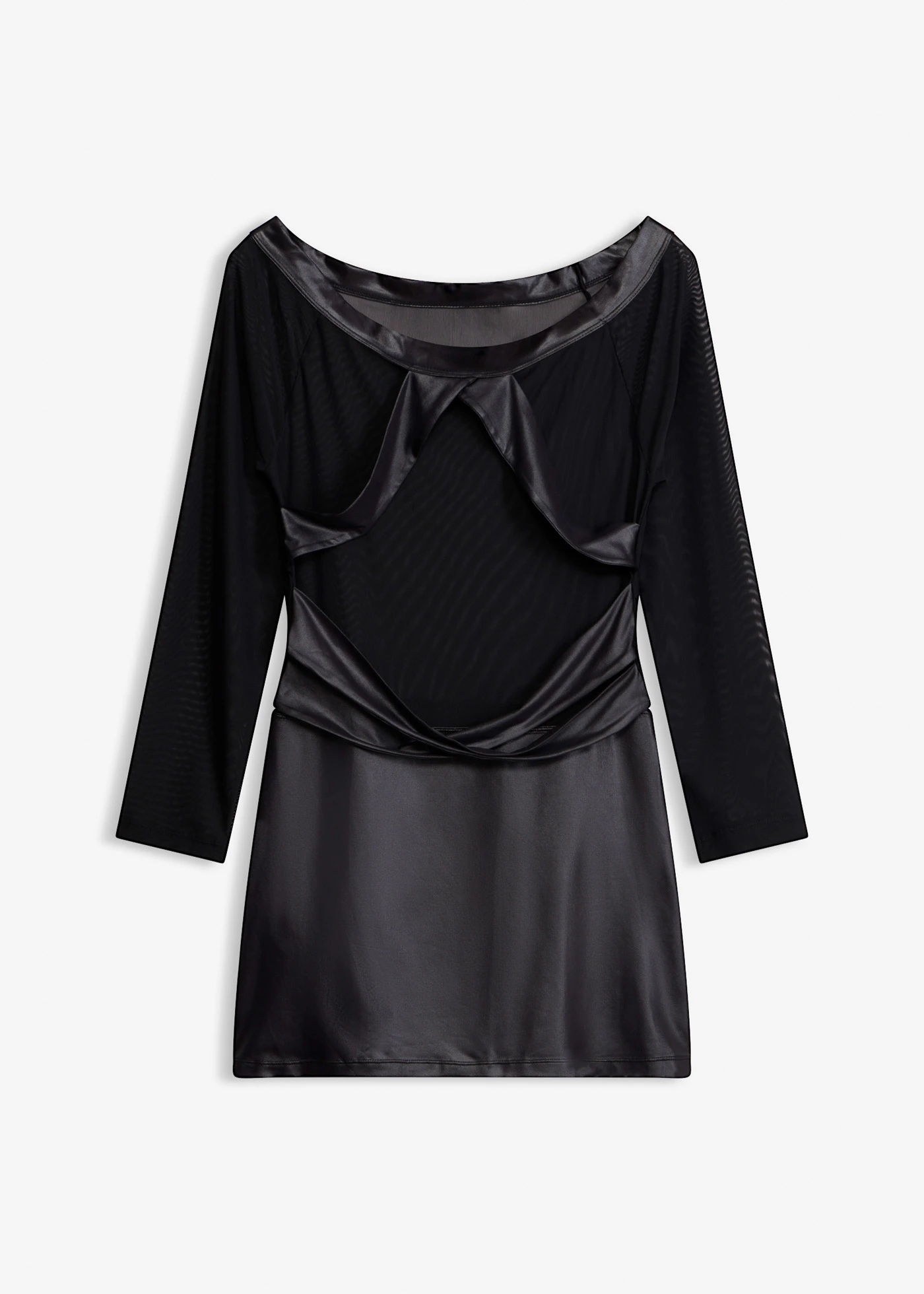 Rochie cu aspect umed • negru • magazin bonprix