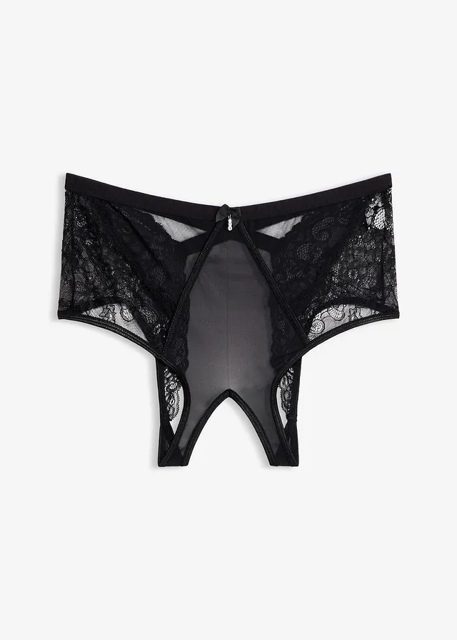 Chilot ouvert înalt • negru • magazin bonprix