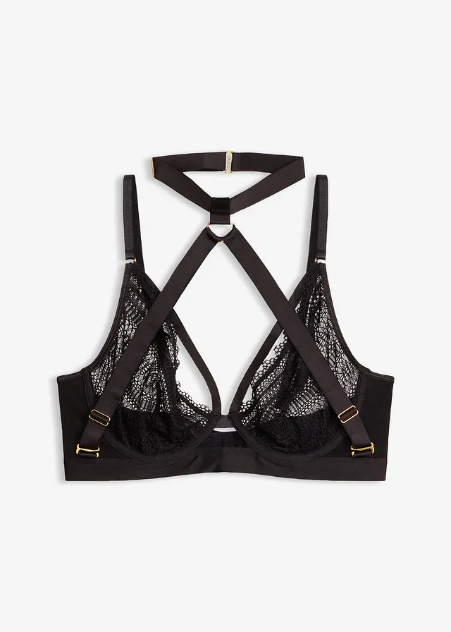 Soutien-gorge avec ras de cou • noir • Boutique bonprix