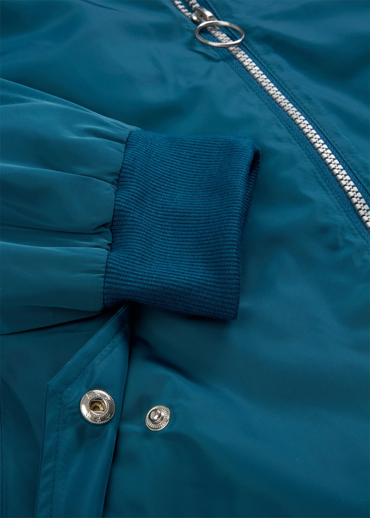 Blouson aviateur large à doublure léopard • bleu pétrole • Boutique bonprix