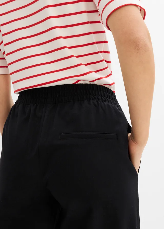 Pantalon palazzo à taille élastiquée • noir • product-page.page-title-suffix