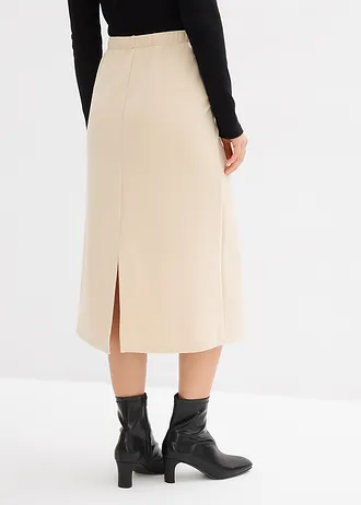 Midirok van zacht scuba • lichtsand • bonprix online shop