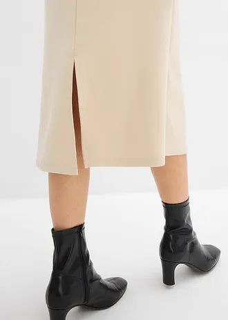 Midirok van zacht scuba • lichtsand • bonprix online shop