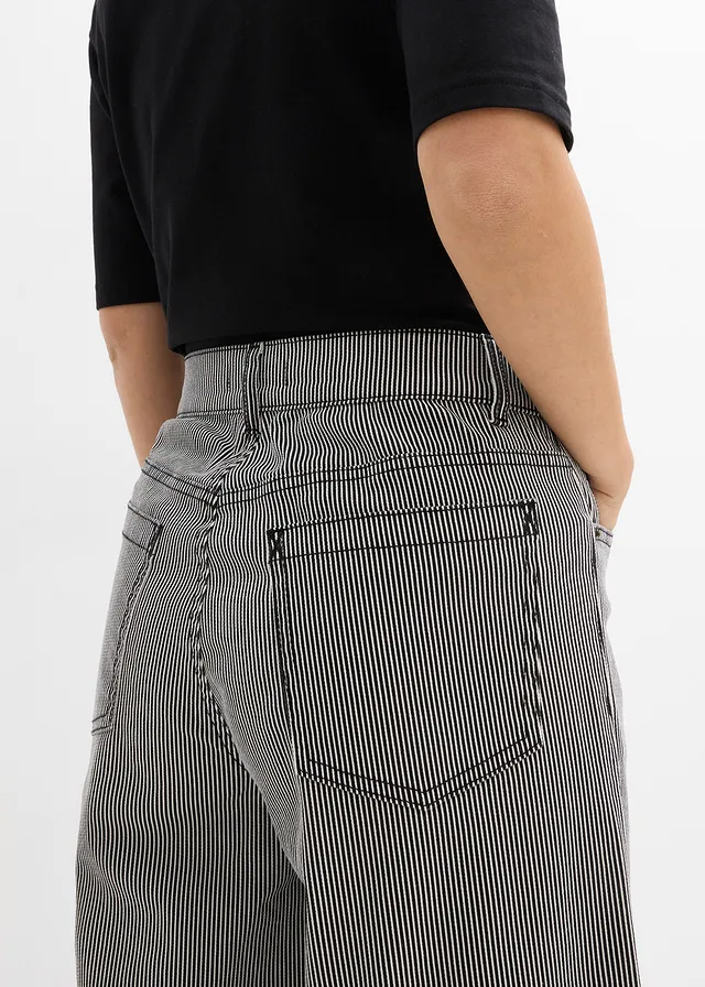 Pantalon ballon à rayures • noir-écru rayé • product-page.page-title-suffix