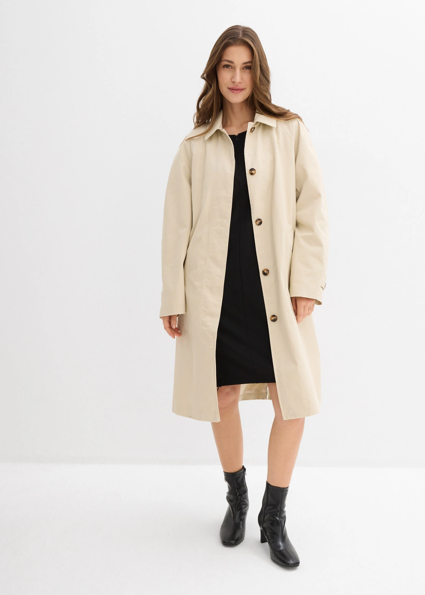 Jersey jurk van comfortabel Punto di Roma • zwart • bonprix online shop