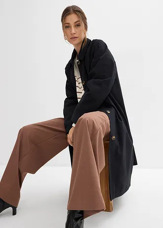 Trench à boutonnage simple • noir • Boutique bonprix