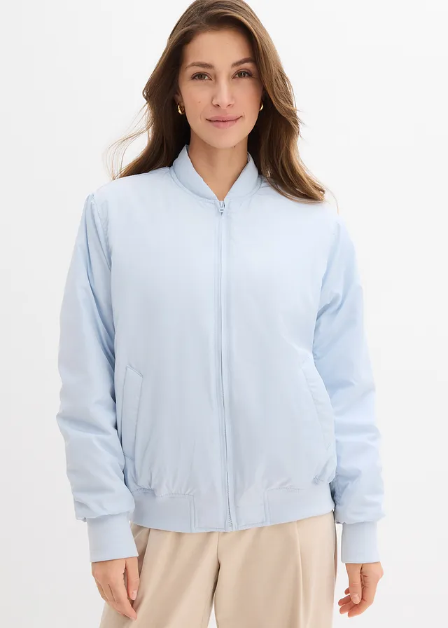 Licht gewatteerde bomber, Kleur: poederblauw