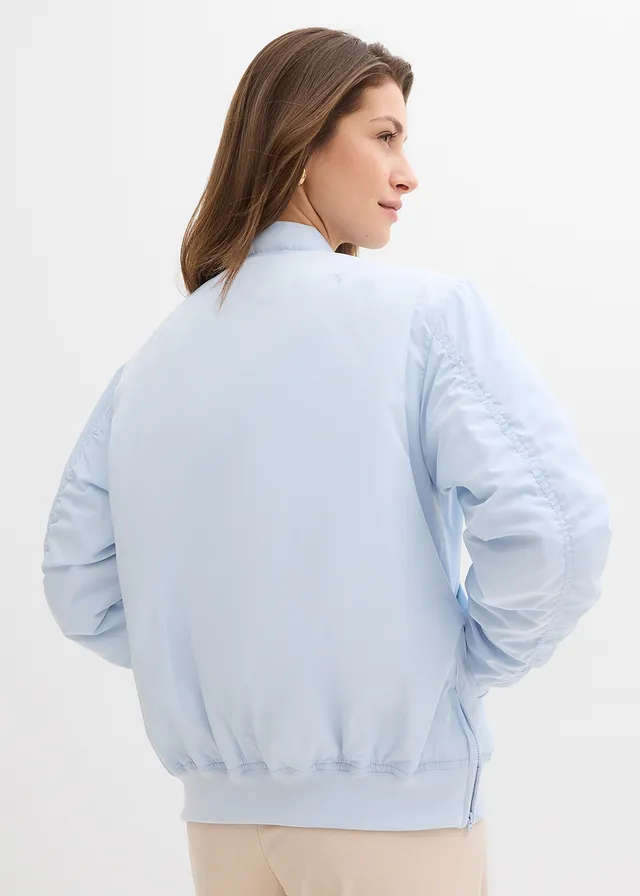 Licht gewatteerde bomber, Kleur: poederblauw