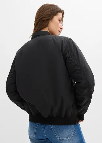 Licht gewatteerde bomber • zwart • bonprix online shop