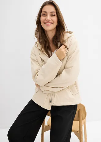 Funkčná bunda, nepremokavá, mierne vatovaná • svetlopiesková • obchod bonprix