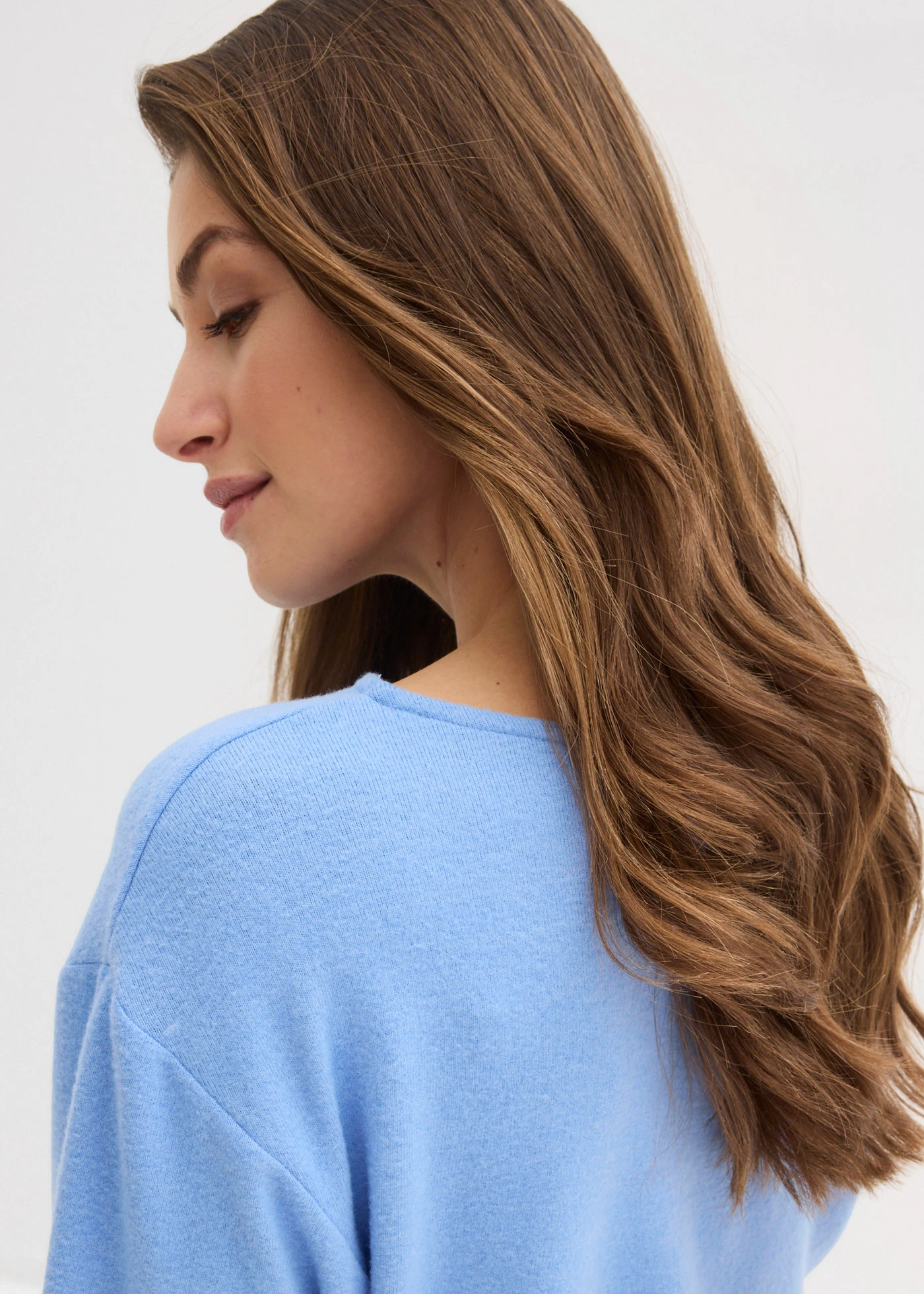 Longsleeve van zachte viscosemix • middenblauw • bonprix online shop