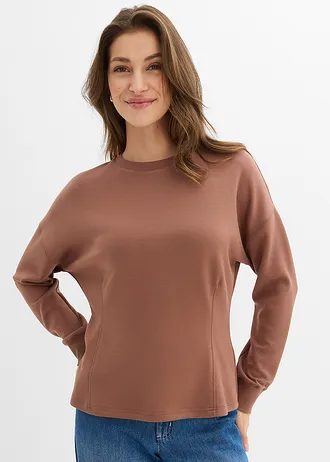 Sweat-shirt cintré • marron • Boutique bonprix