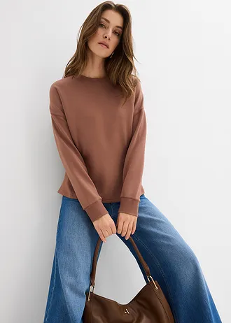 Sweat-shirt cintré • marron • Boutique bonprix