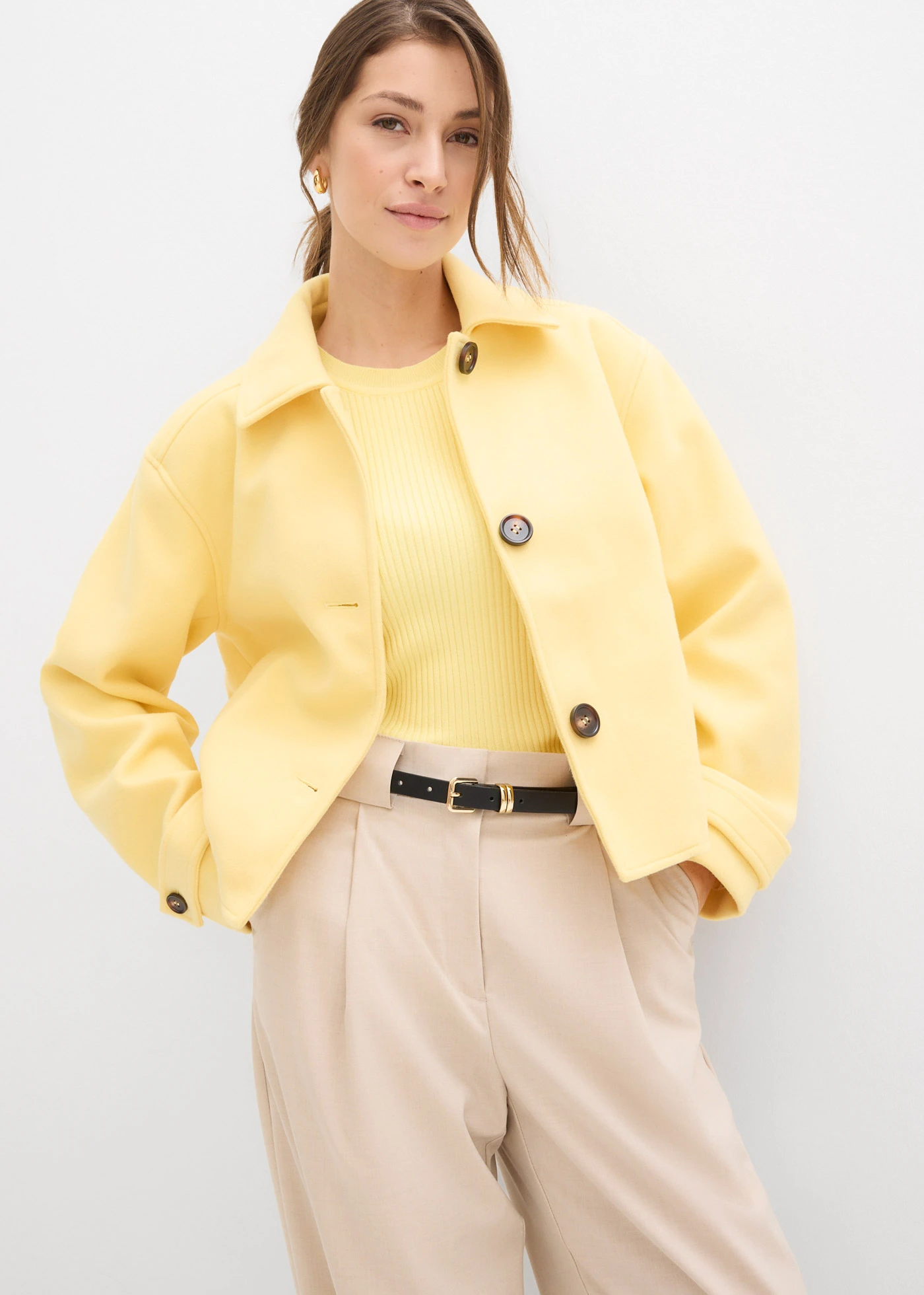 Manteau court • jaune clair • Boutique bonprix