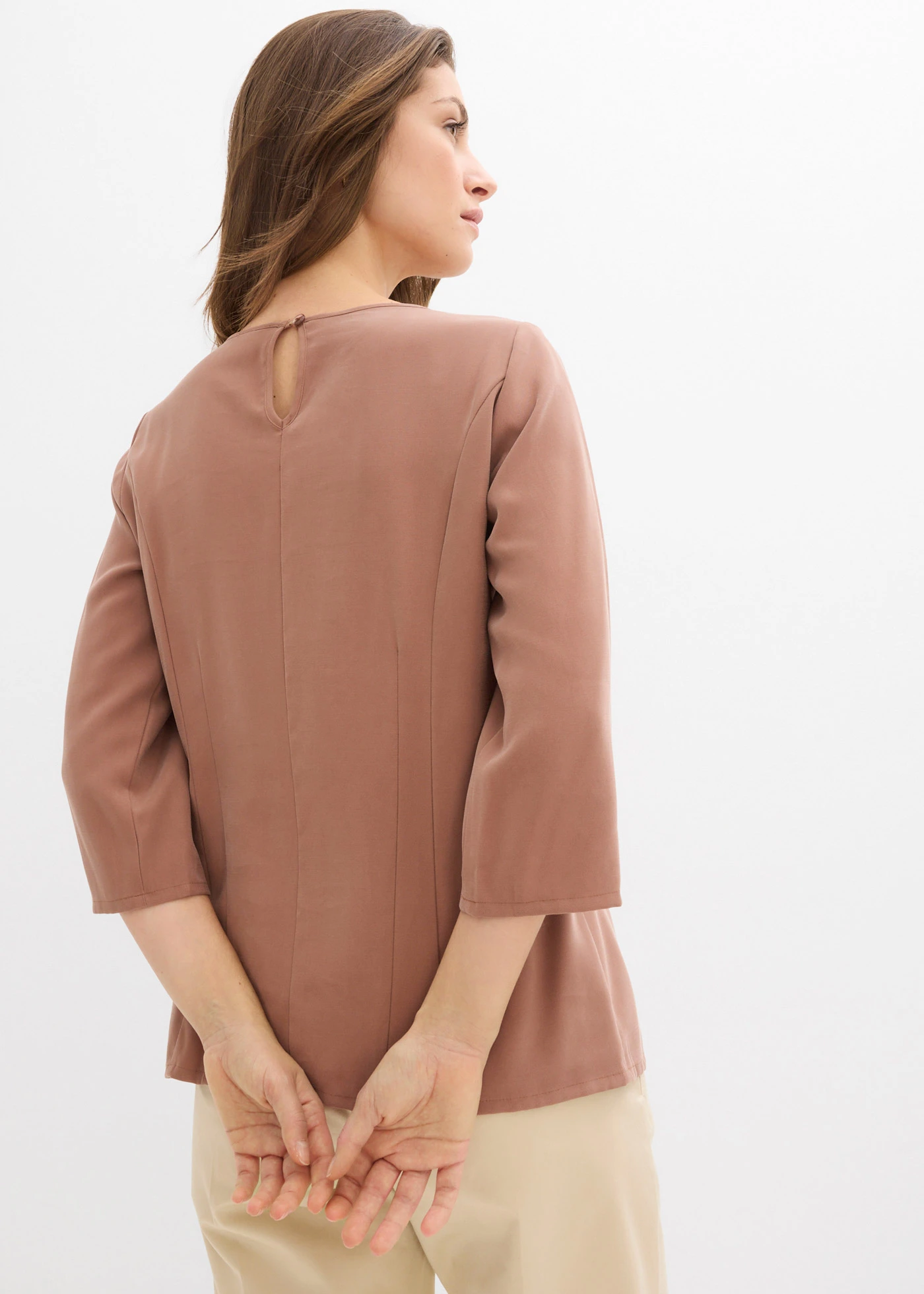 Bluză din tricot cu viscoză fluidă • maro castaniu • magazin bonprix