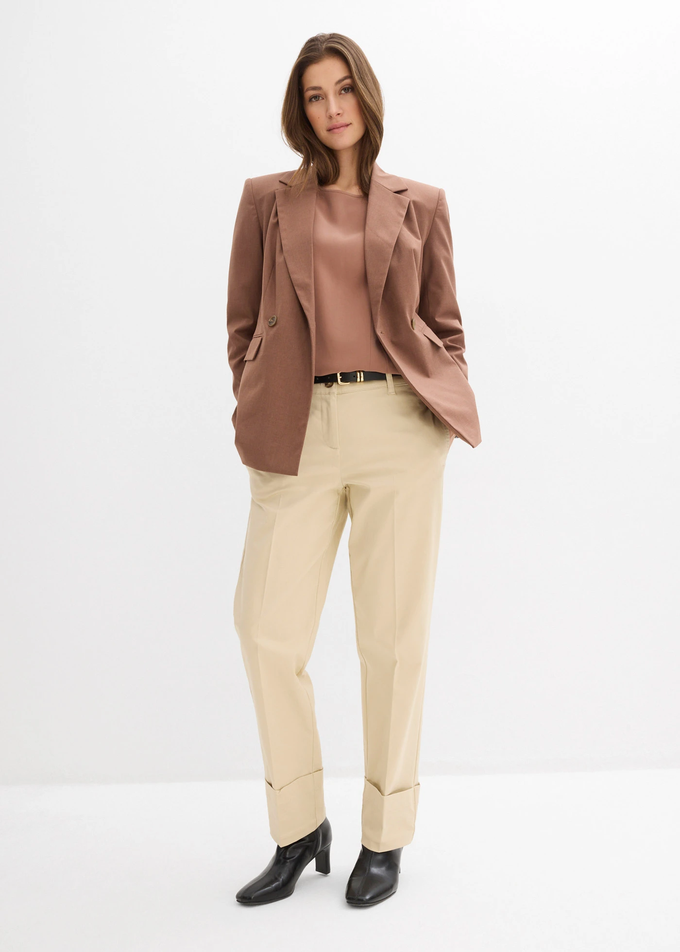 Blouse van een soepele viscosemix • kastanjebruin • bonprix online shop