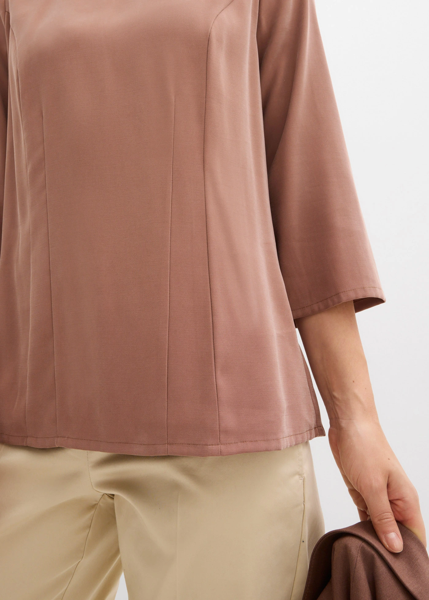 Blouse van een soepele viscosemix • kastanjebruin • bonprix online shop