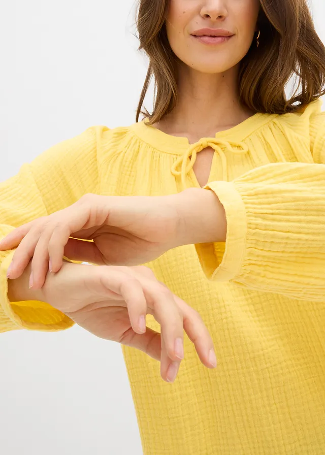 Blouse van zacht mousseline • geel • product-page.page-title-suffix