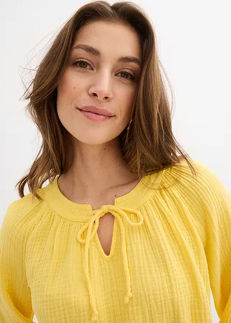 Blouse van zacht mousseline • geel • bonprix online shop