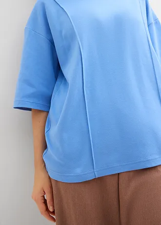 T-shirt oversize z czystej bawełny organicznej • niebieski • sklep bonprix