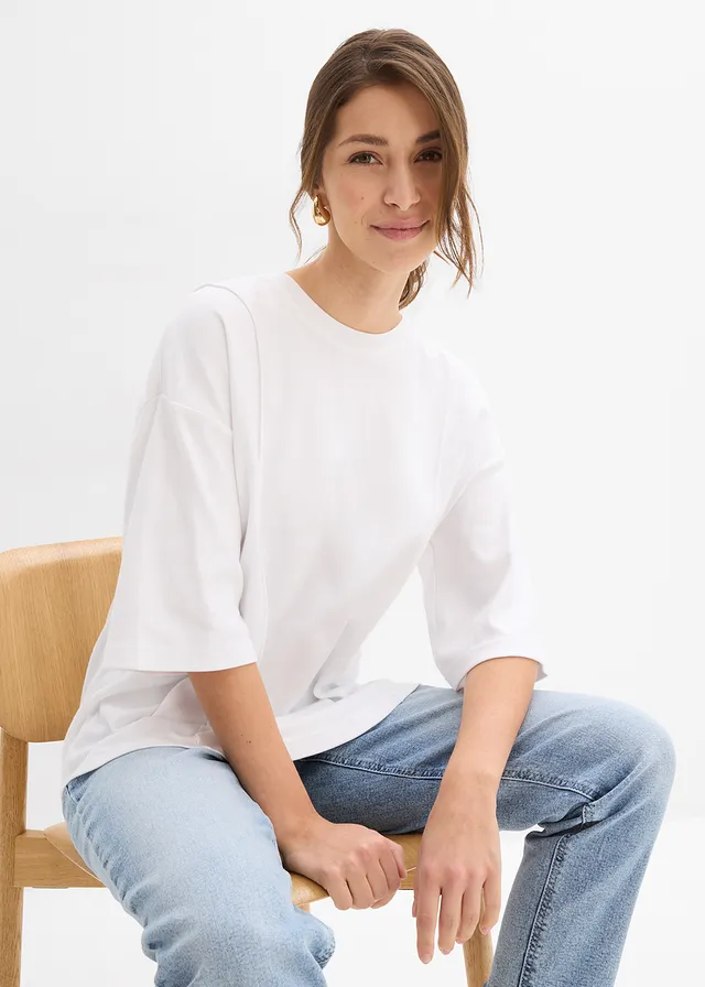 T-shirt oversize 100% coton • blanc • product-page.page-title-suffix