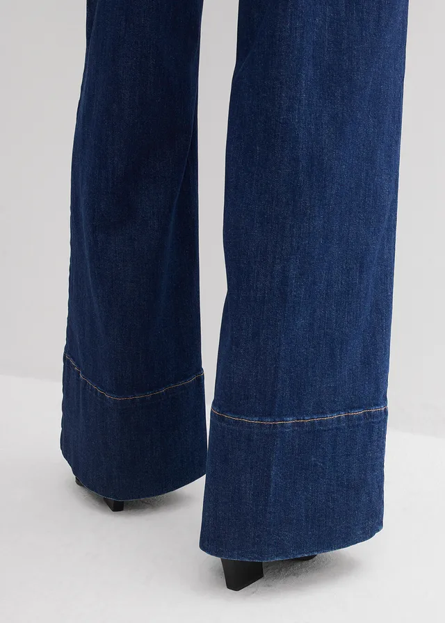 Wide leg jeans, high waist • donkerblauw denim used • product-page.page-title-suffix