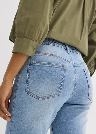 Loose straight jeans mid waist • lichtblauw denim used • bonprix online shop