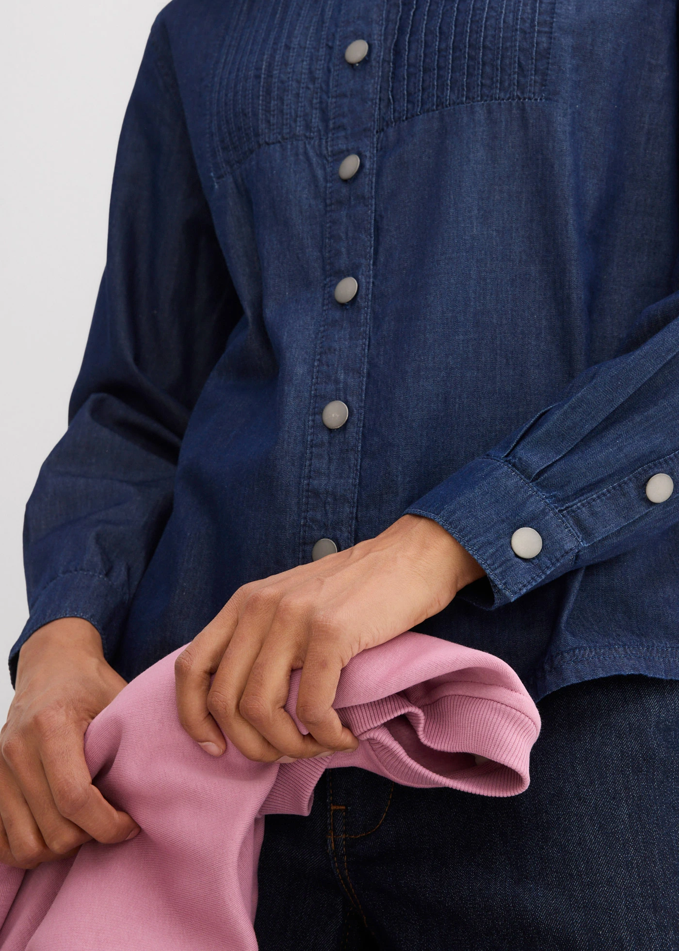 Spijkerblouse, oversized van biologisch katoen • blauw denim used • bonprix online shop