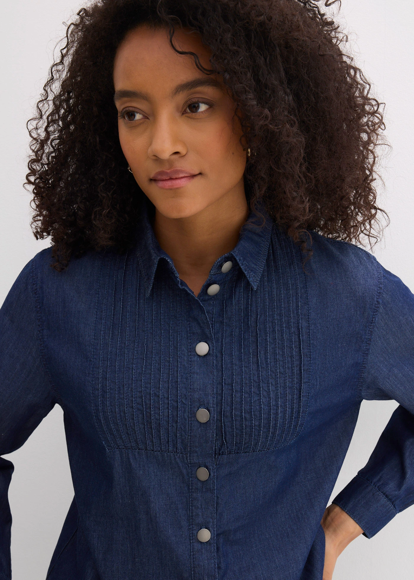 Spijkerblouse, oversized van biologisch katoen • blauw denim used • bonprix online shop