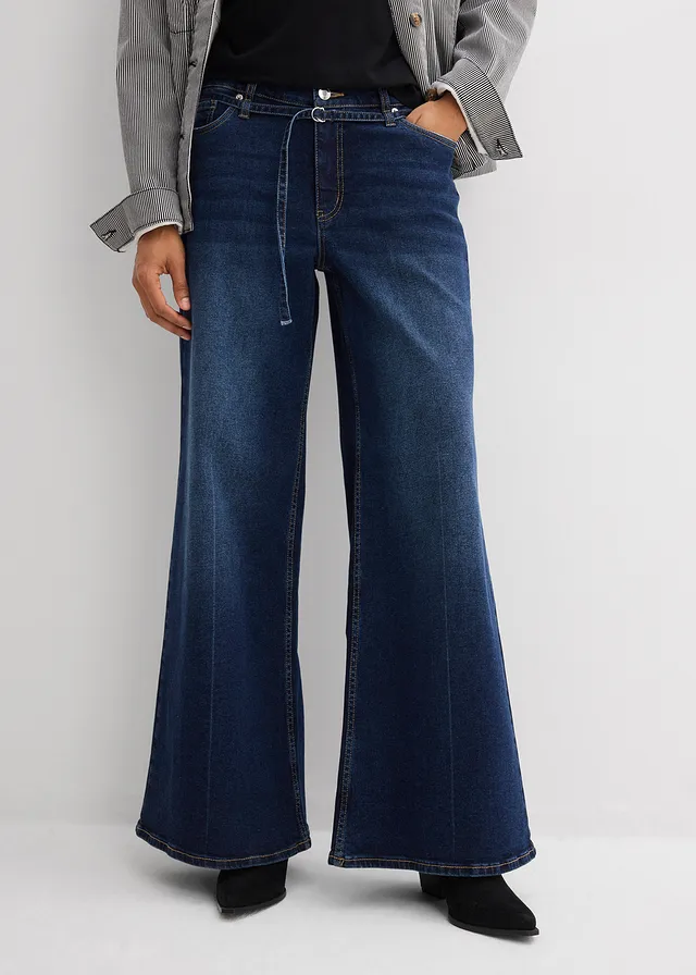 Jean large taille mi-haute • bleu foncé denim used • product-page.page-title-suffix